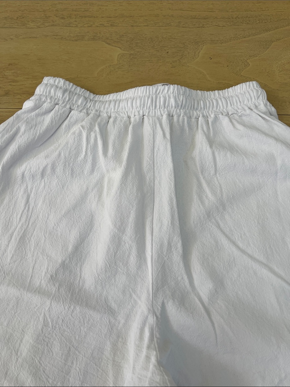 Women White Wide-Leg Drawstring Pants - Picture 9 of 12